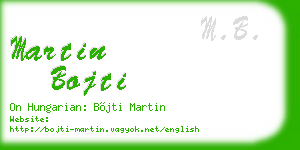 martin bojti business card